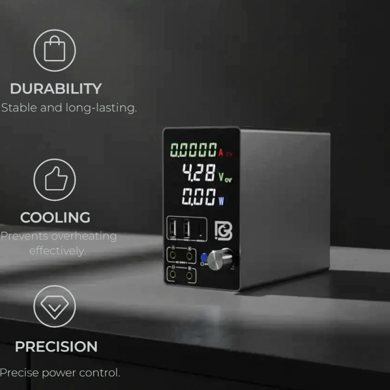 1-5 Professional DC Digital Power Supply - Adjustable Voltage for Mobile and Electronics Repair BG-2405